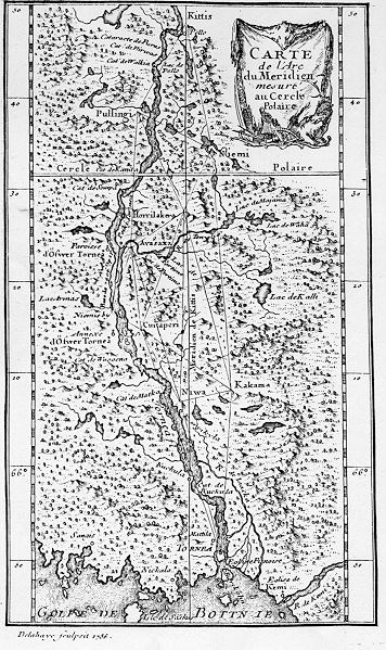 A map of the River Tornio valley 1736